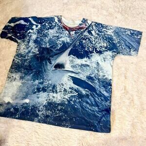 Men’s Marland Fishing Ocean Deep‎ Sea Graphic Weird Statement Eccentric Tshirt